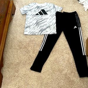 Adidas sport set / Boys size 11-12 pants / 10-12 shirt